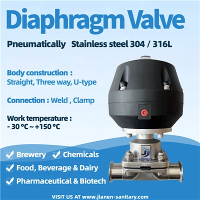 Prekosyon pou enstale valv sanitè dyafram